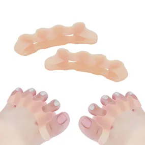 1 Pair Toe Separator, Soft Gel Toe Spacers to Correct Toes, Toe Corrector, Toe Straighteners for Overlapping Toes, Hallux Valgus (Skin-1 Pair) Skin-1 Pair