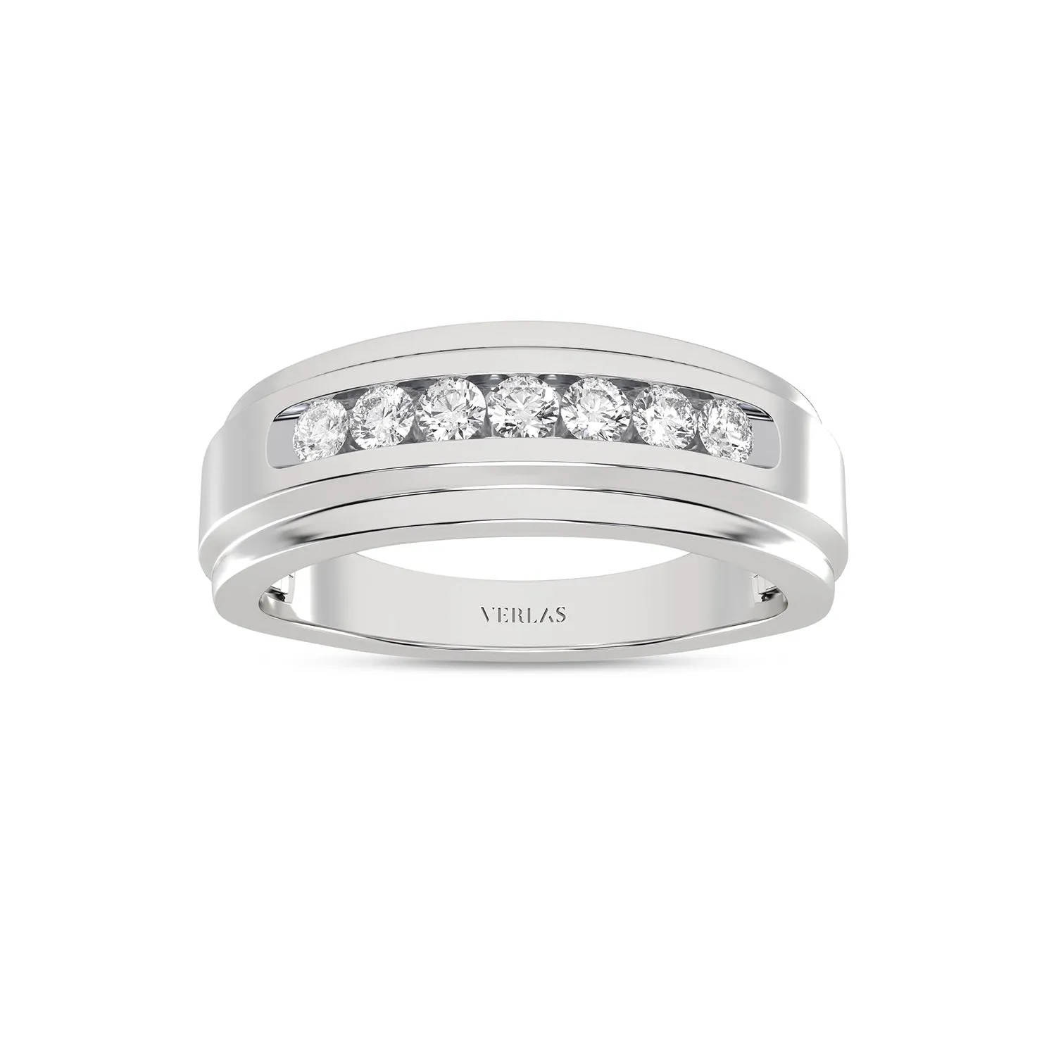 1-Trail Nick-Set Round Diamonds 7.40mm Band