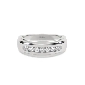 1-Trail Nick-Set Round Diamonds 7.40mm Band