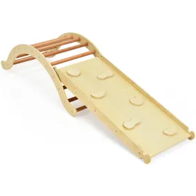 3-in-1 Kids Climbing Arch Triangle with Ramp and Mat