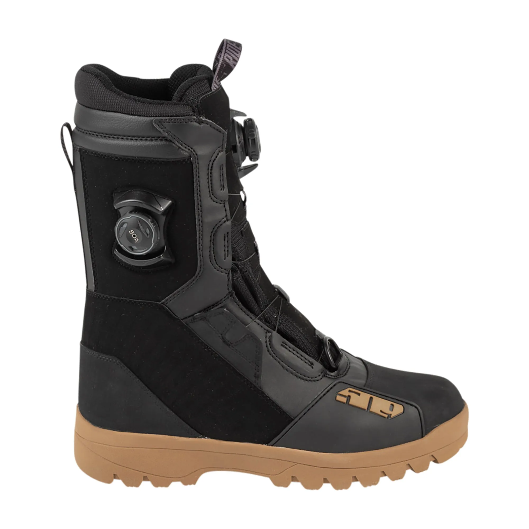 509  Mens Raid Double BOA H4 Snowmobile Boots 5Tech Waterproof Snocross Black Gum