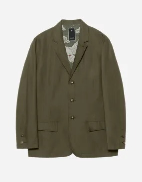 Olive Green Hemp Blazer - Style OG-107F, Sustainable Fashion, Mens Classic Fit
