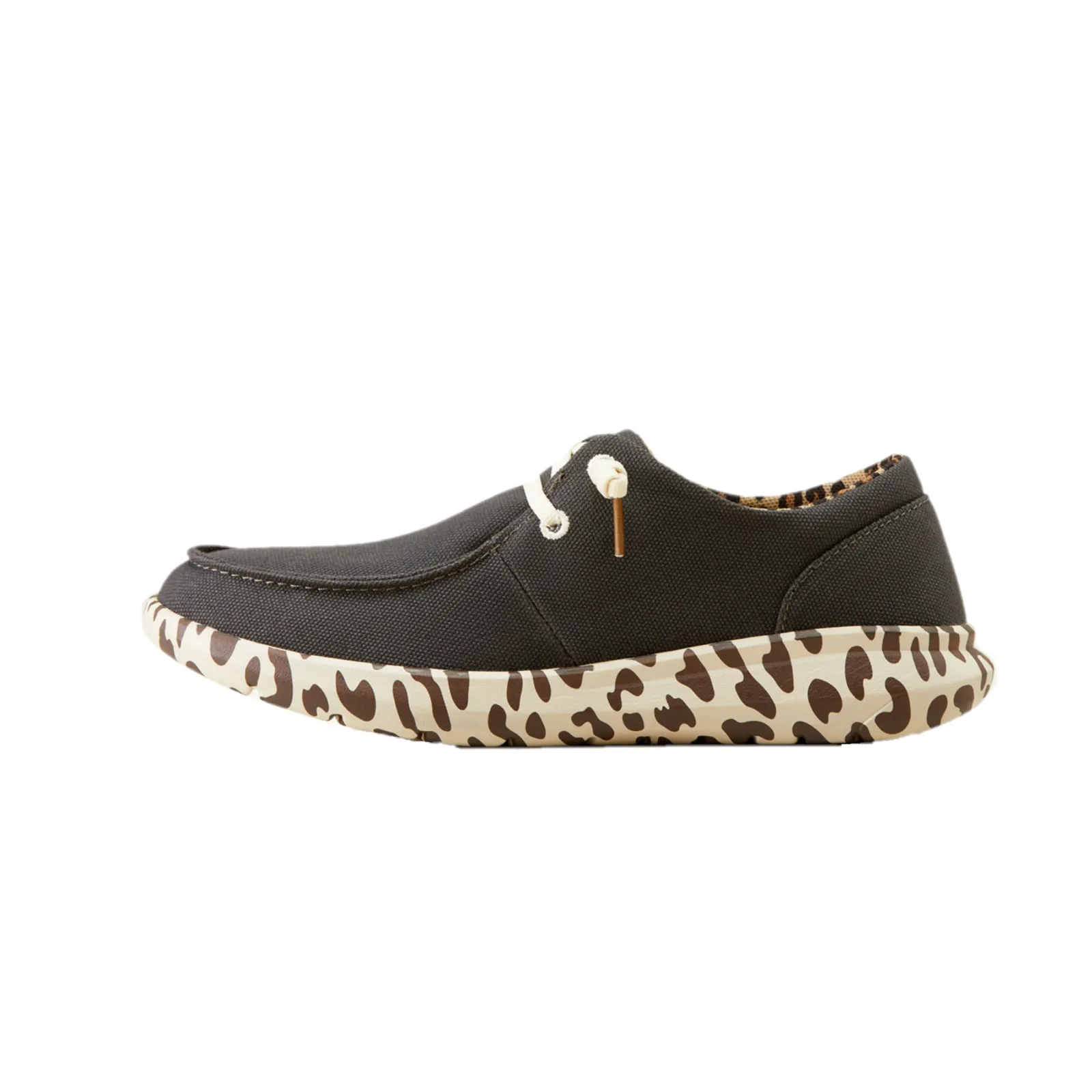 Ariat Ladies Hilo Charcoal Leopard Slip On Shoes 10050925
