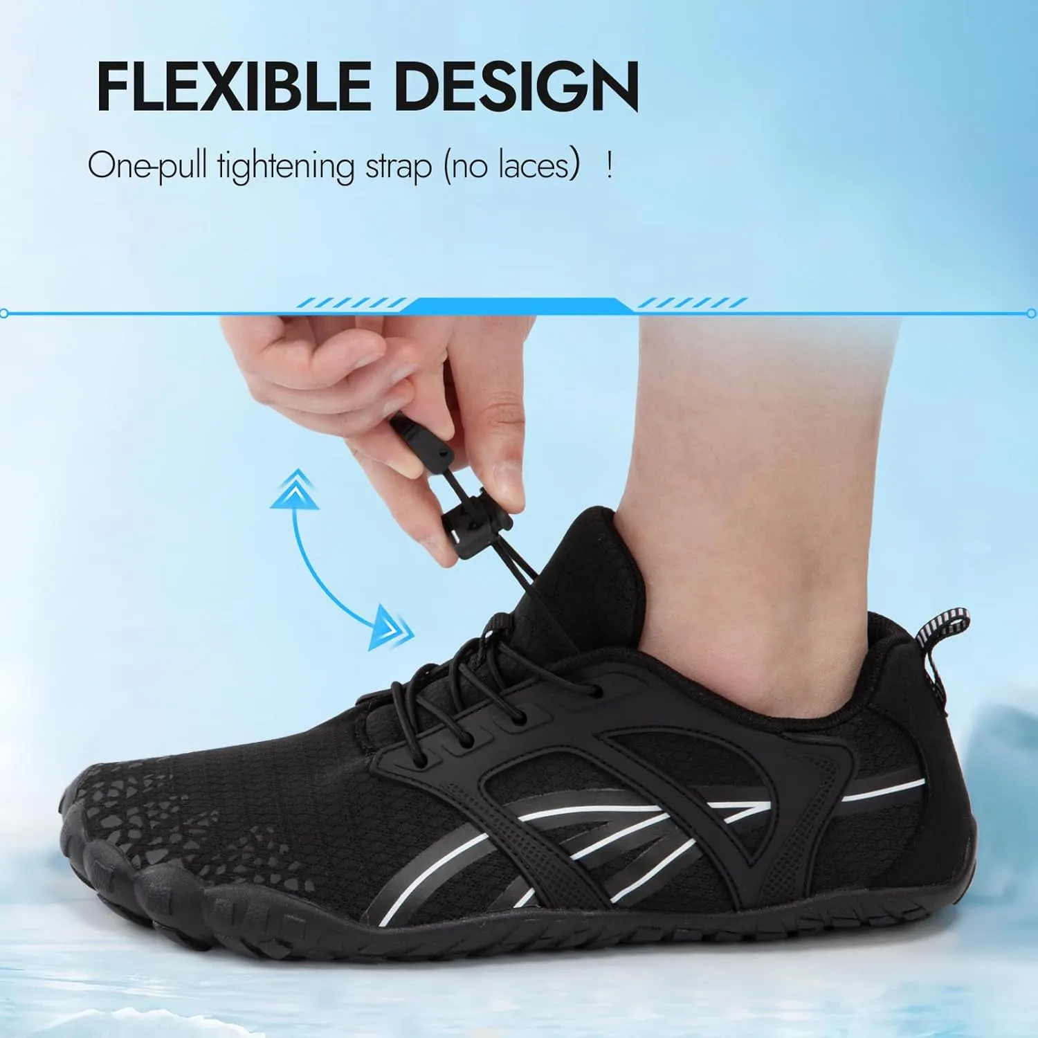 ATHMILE Barefoot Shoes Women Water Shoes Wide Toe Non-Slip Aqua Beach Quick-Dry for Swim Kayak Lake Pool River Hiking Surfing Boating Fishing Diving Cruise Ship Essentials