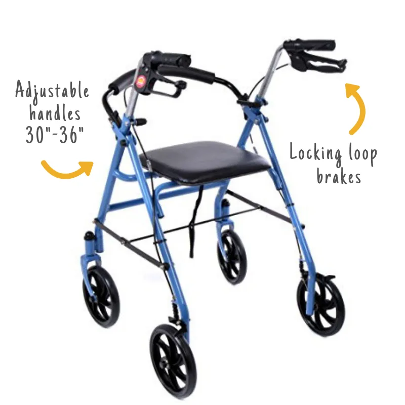 Blue Jay Four Wheel Rollator/Walker