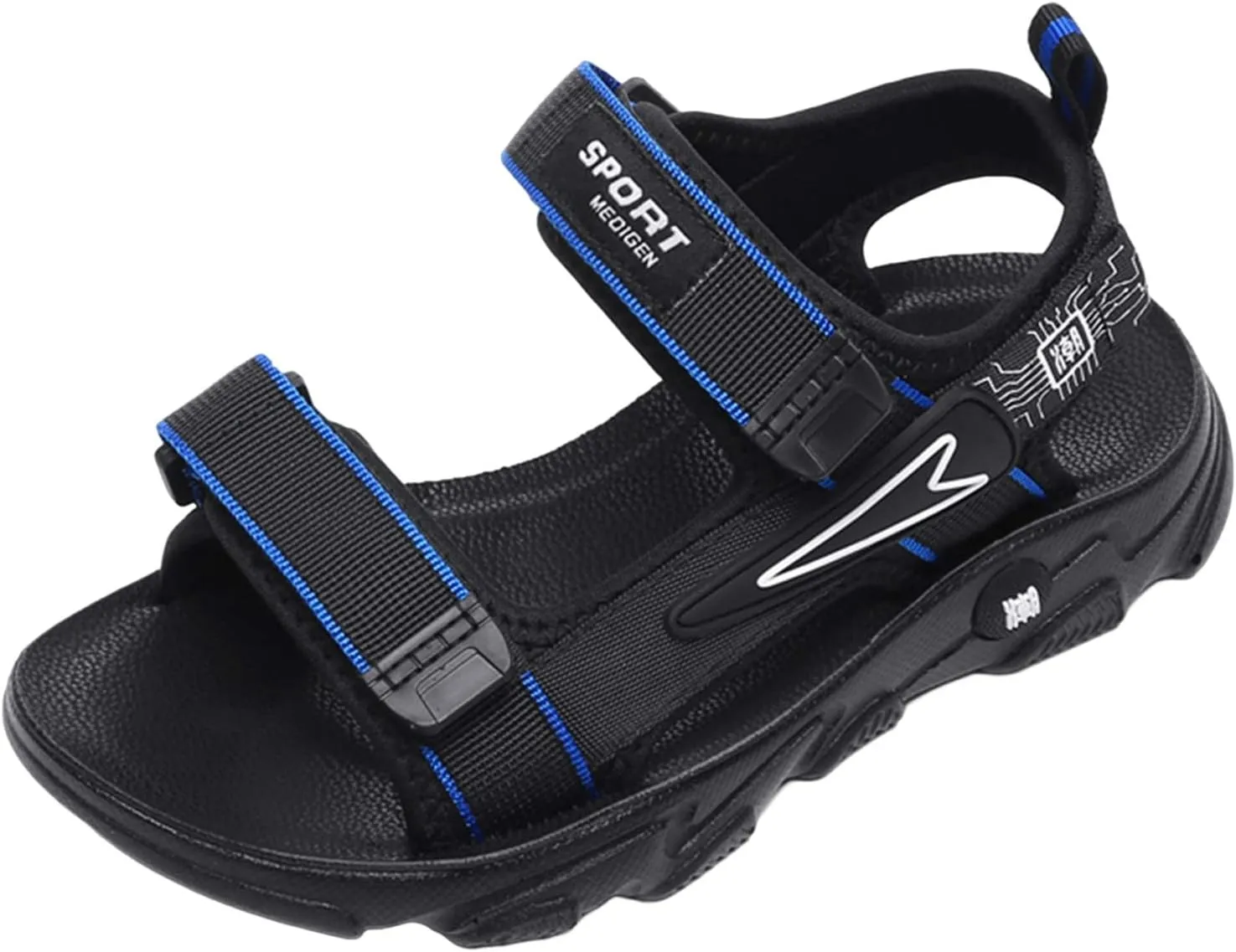 Boys Sandals Kids Adjustable Double Straps Color Block Lightweight Comfortable Anti-slip Summer Outdoor Casual Shoes