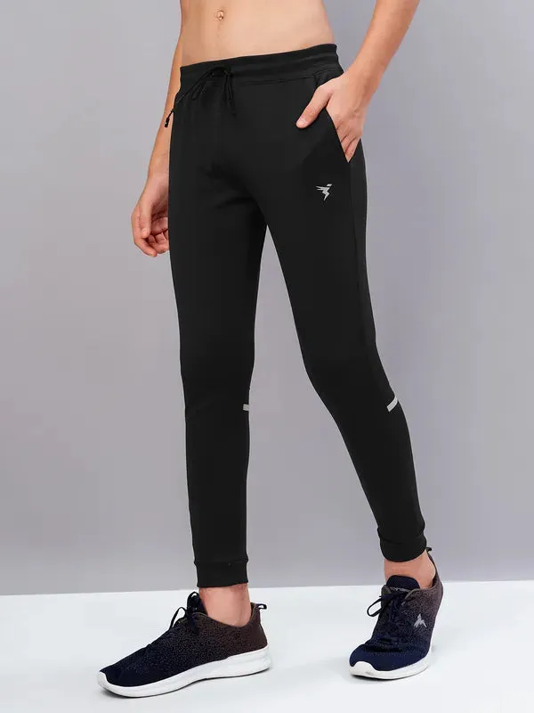 Boys Solid Slim Fit Joggers with TECHNO GUARD