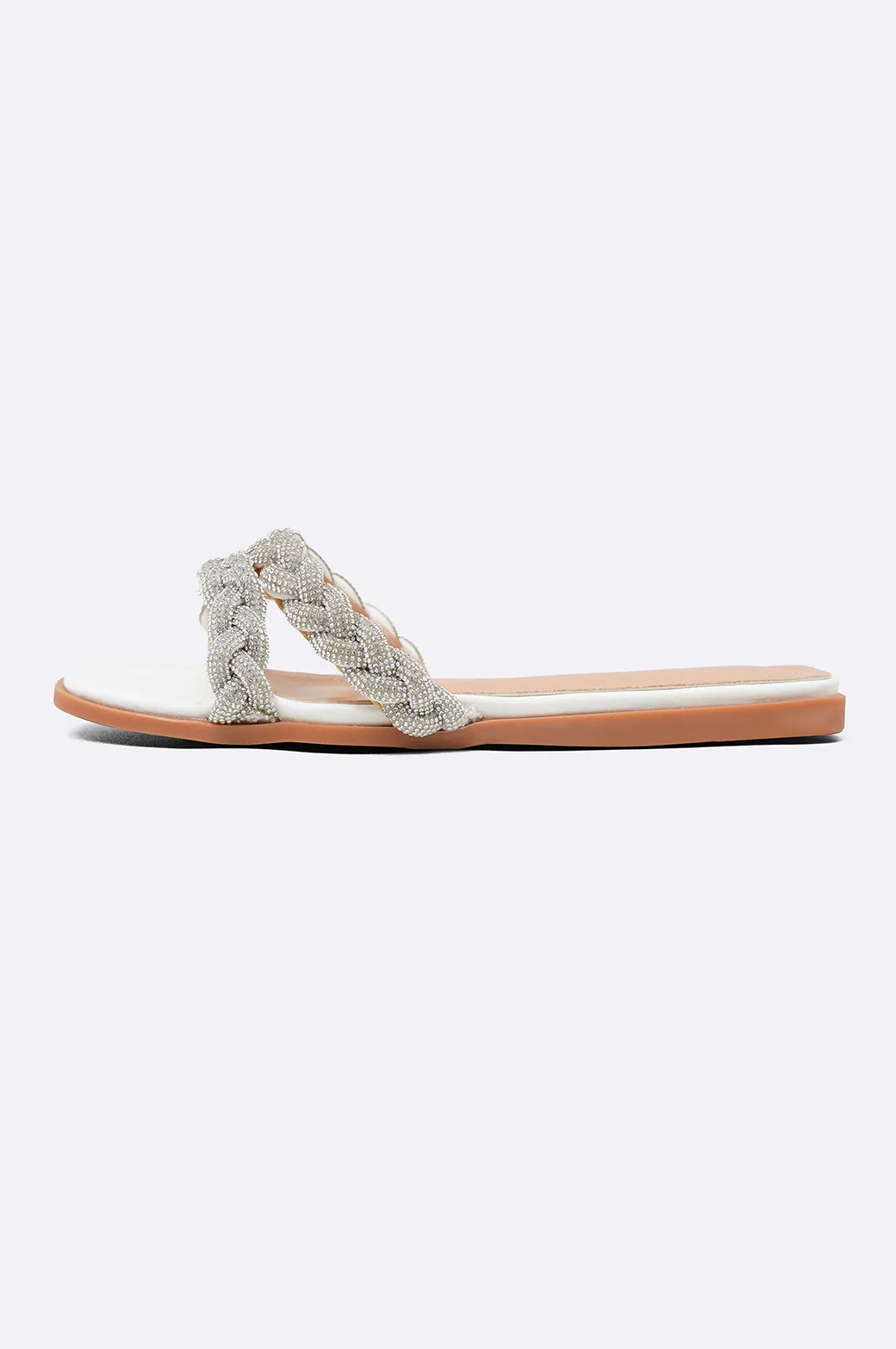 BRAIDED CRYSTAL SLIDES