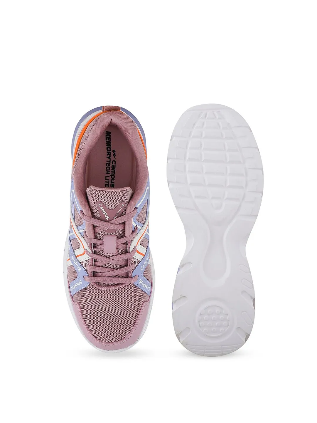 Campus Women Mesh Lace-Up Running Shoes