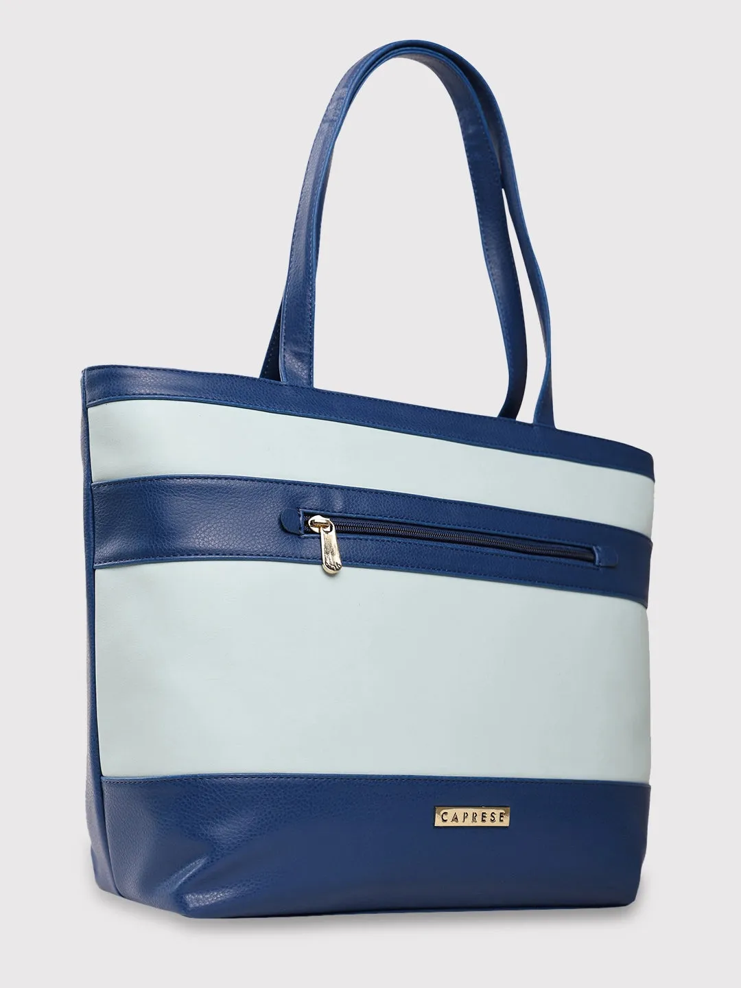 Caprese Marciano Tote Medium Striped Women'S Handbag Navy