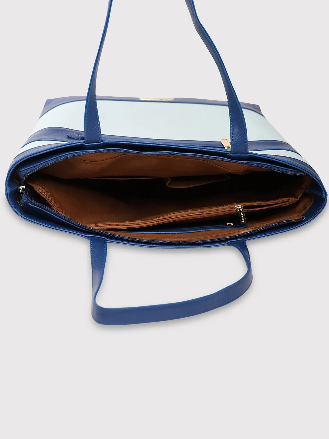 Caprese Marciano Tote Medium Striped Women'S Handbag Navy
