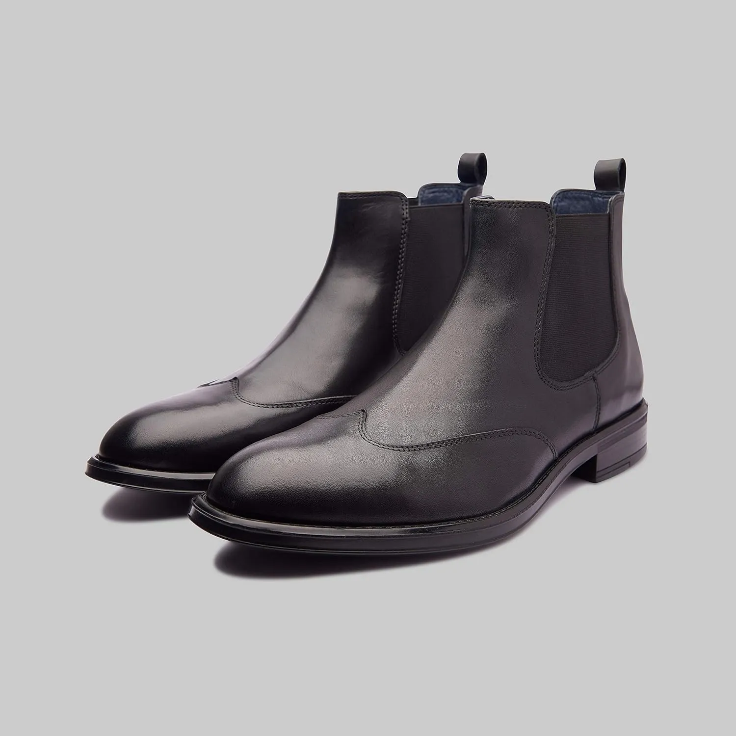 Charles | Genuine Leather Classic Chelsea Boots |Ankle Dress Boot | Formal Slip-on Boot | Rubber Sole