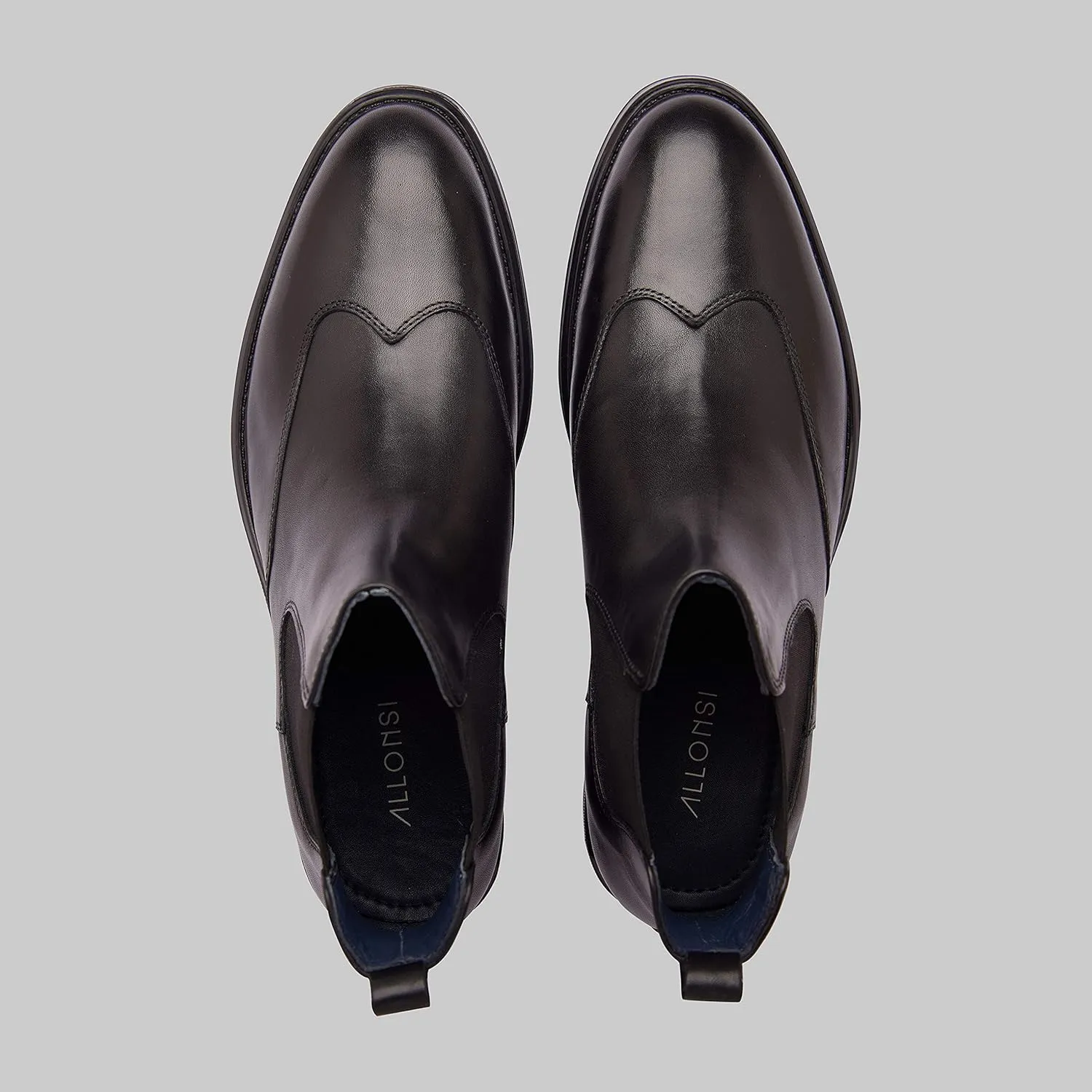 Charles | Genuine Leather Classic Chelsea Boots |Ankle Dress Boot | Formal Slip-on Boot | Rubber Sole