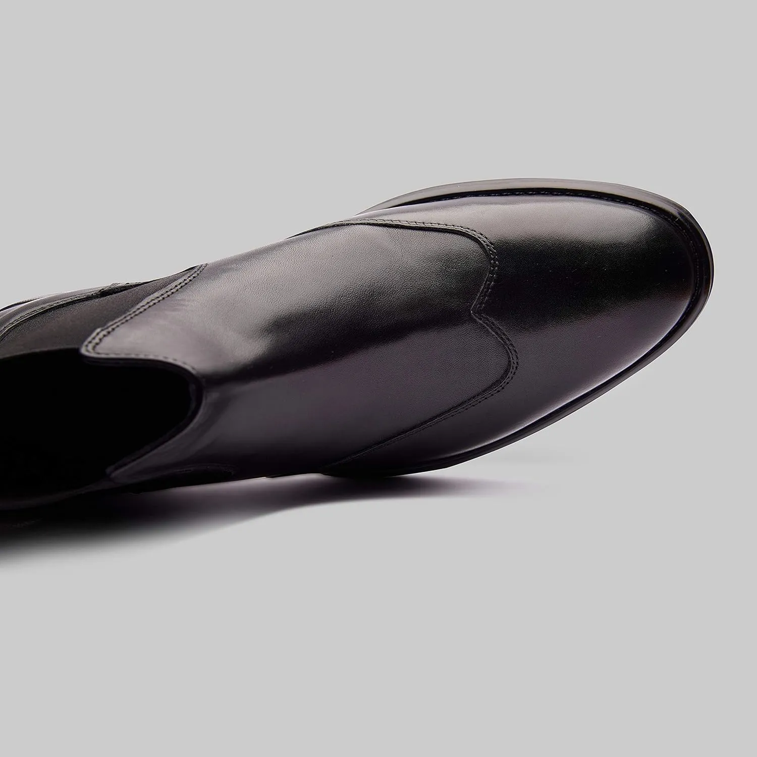 Charles | Genuine Leather Classic Chelsea Boots |Ankle Dress Boot | Formal Slip-on Boot | Rubber Sole