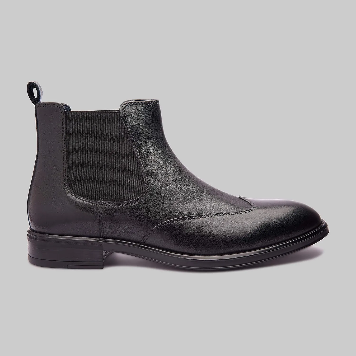 Charles | Genuine Leather Classic Chelsea Boots |Ankle Dress Boot | Formal Slip-on Boot | Rubber Sole