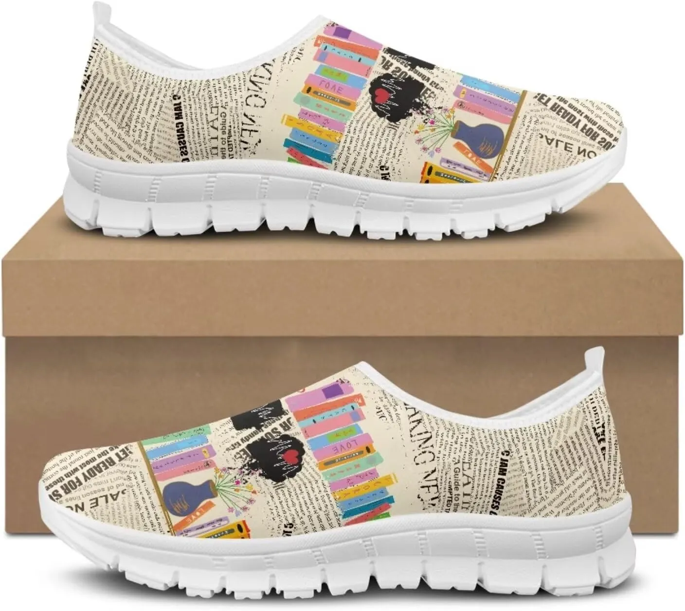 Coloranimal Flats for Women Slip On Shoes Fashion Travel Shoes Mesh Athletic Shoes with Anti Skid Sole Low Cut Walking Running Shoes