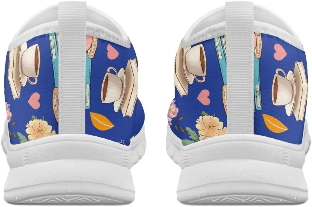 Coloranimal Flats for Women Slip On Shoes Fashion Travel Shoes Mesh Athletic Shoes with Anti Skid Sole Low Cut Walking Running Shoes