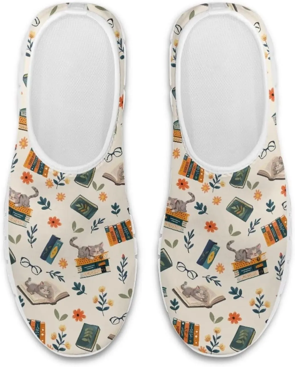 Coloranimal Flats for Women Slip On Shoes Fashion Travel Shoes Mesh Athletic Shoes with Anti Skid Sole Low Cut Walking Running Shoes