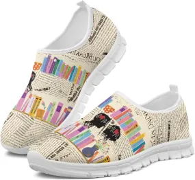 Coloranimal Flats for Women Slip On Shoes Fashion Travel Shoes Mesh Athletic Shoes with Anti Skid Sole Low Cut Walking Running Shoes