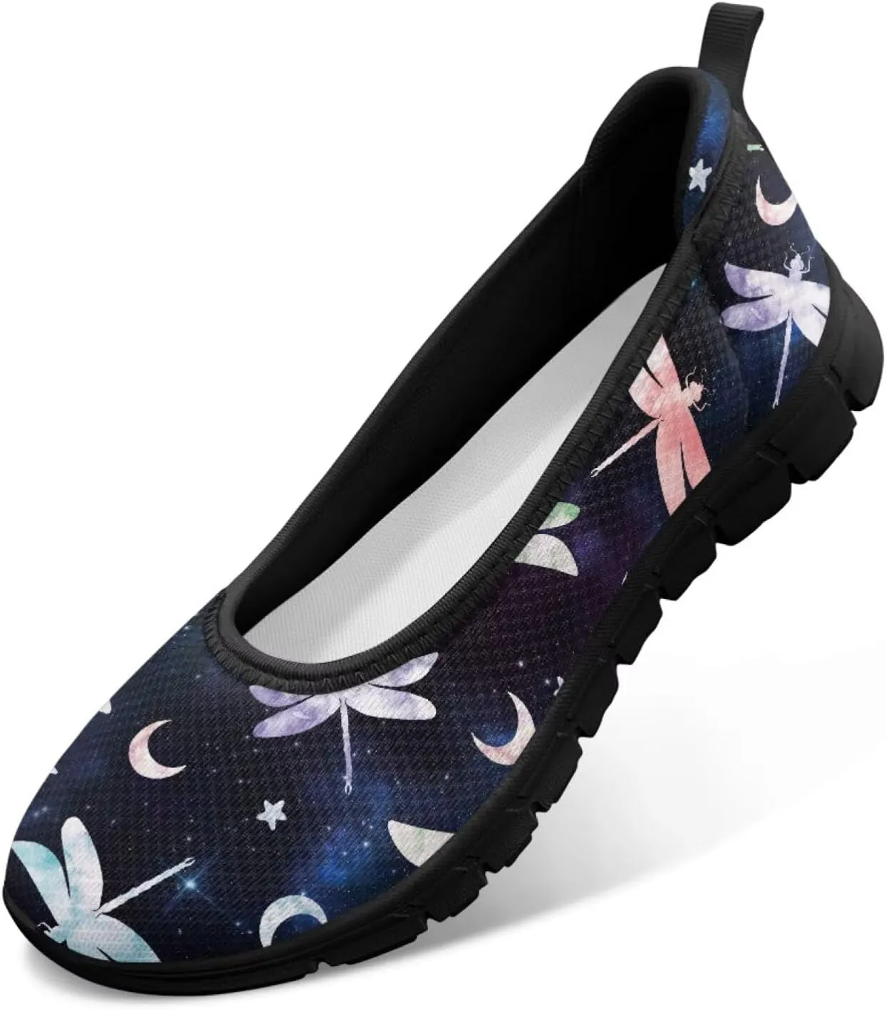 Coloranimal Loafers for Women Mesh Flats Womens Flats Walking Shoes Comfort Slip On Shoes Low Cut Lightweight Athletic Shoes