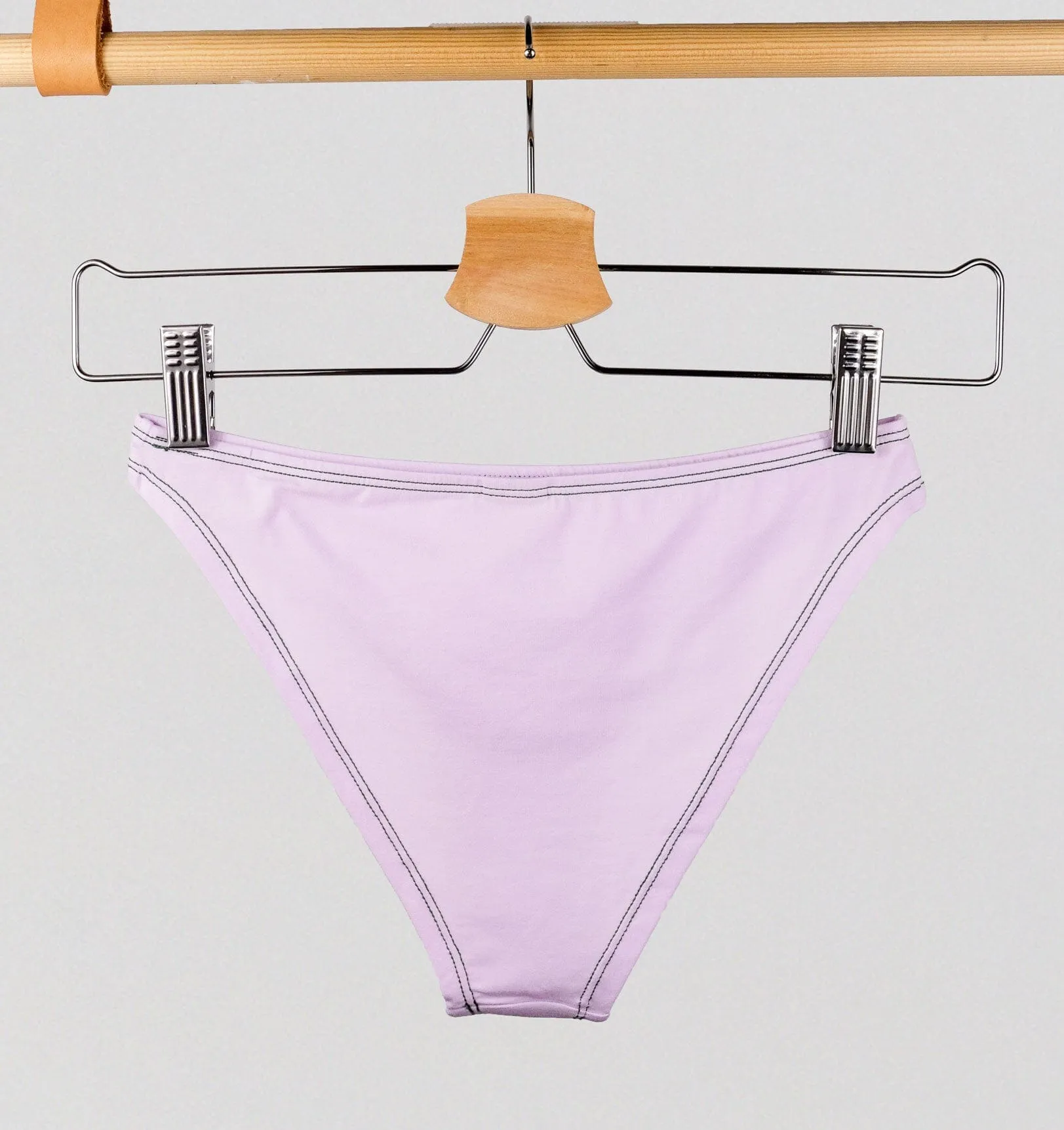 Cotton contour flat seam brief [Lilac]