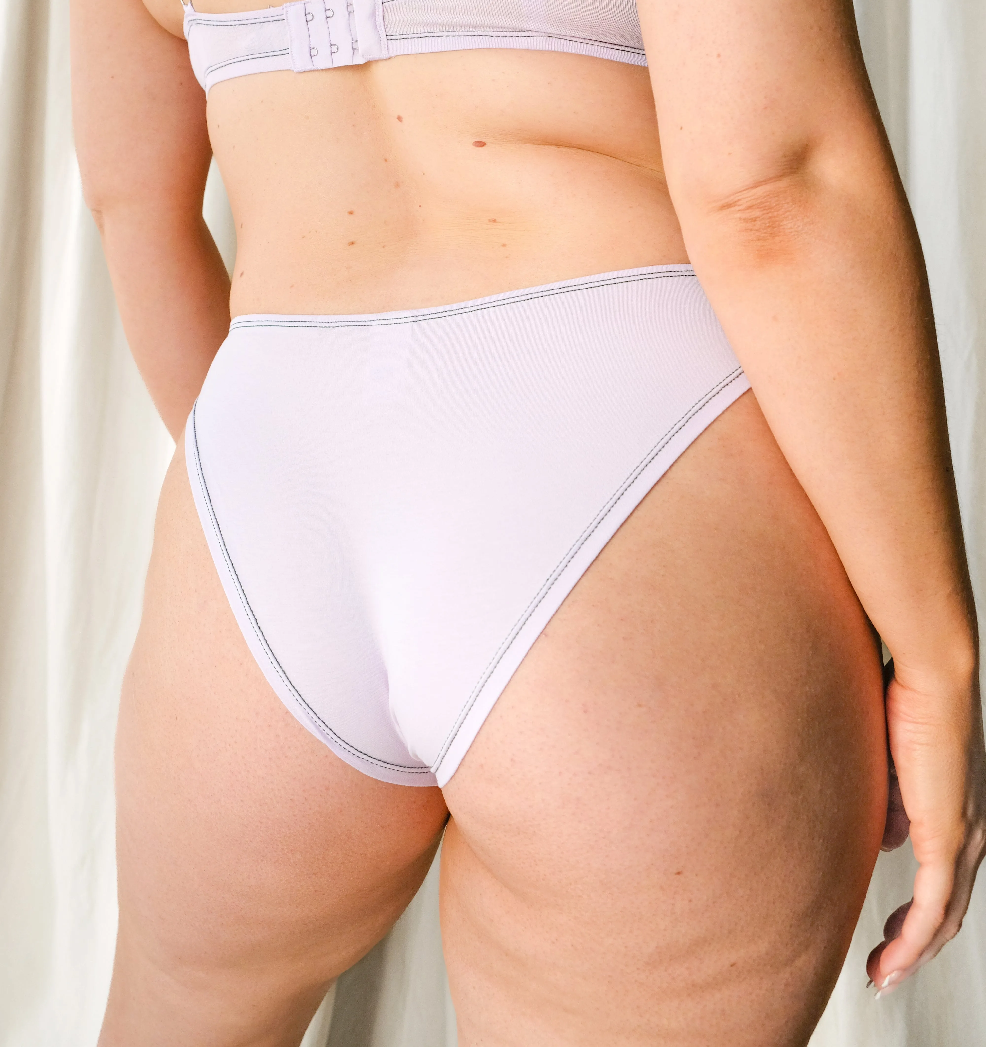 Cotton contour flat seam brief [Lilac]
