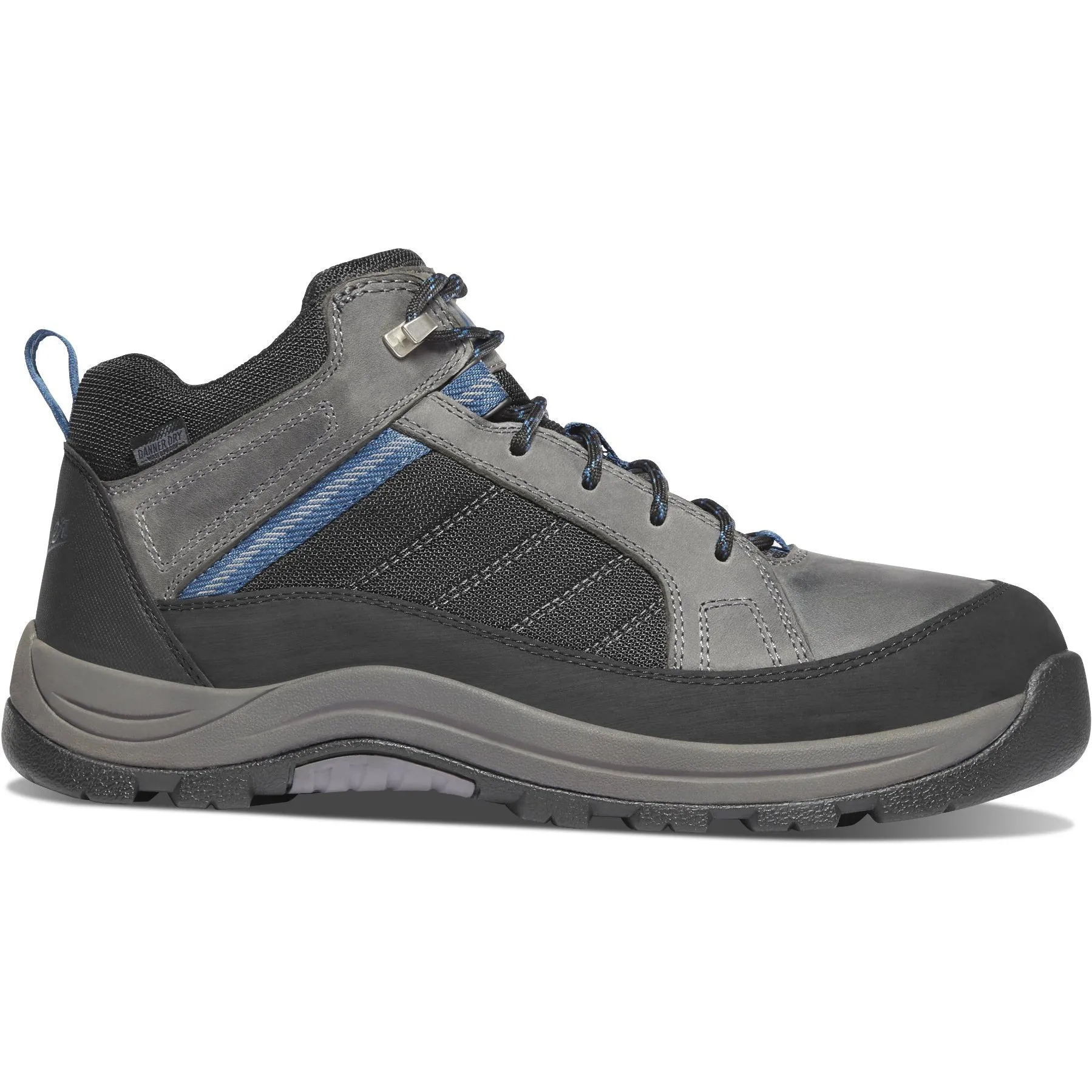Danner Men's Riverside 4.5" Steel Toe WP Hiking Work Boot- Gray- 15342
