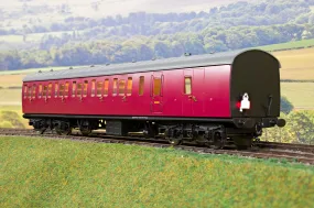 Darstaed D23-1-3 7mm Finescale O Gauge BR 57' Mk1 Suburban Brake Second (BS) Coach, BR Crimson