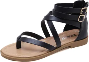 DKCHENH Ethnic Style Women's Summer Casual Vintage Sandals Flat Shoes Outdoor Shoes