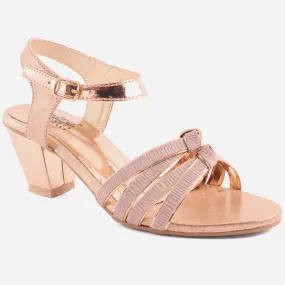 Girls"Gemma" Glitter Finish Ankle Strap Sandals