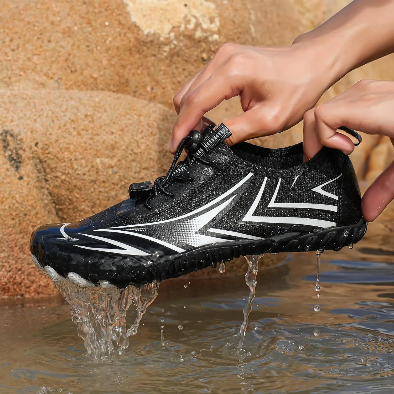 Grounding Shoes for Women Men Quick Dry Barefoot Footwear Unisex Non-Slip Wide Toe Box Footwear Fashion Lightweight Breathable Outdoor Sneakers Swim Pool Beach Hiking Shoes