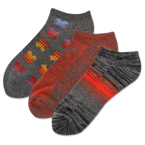 HOTSOX Men's X Logo 3 Pack Low Cut Socks