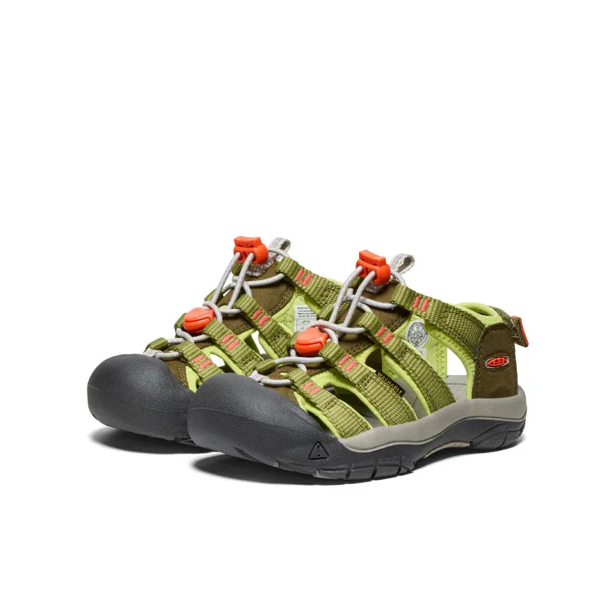 Keen Kids' (Sizes 8-13) Newport Boundless Children's Sandal - Dark Olive/Scarlet Ibis