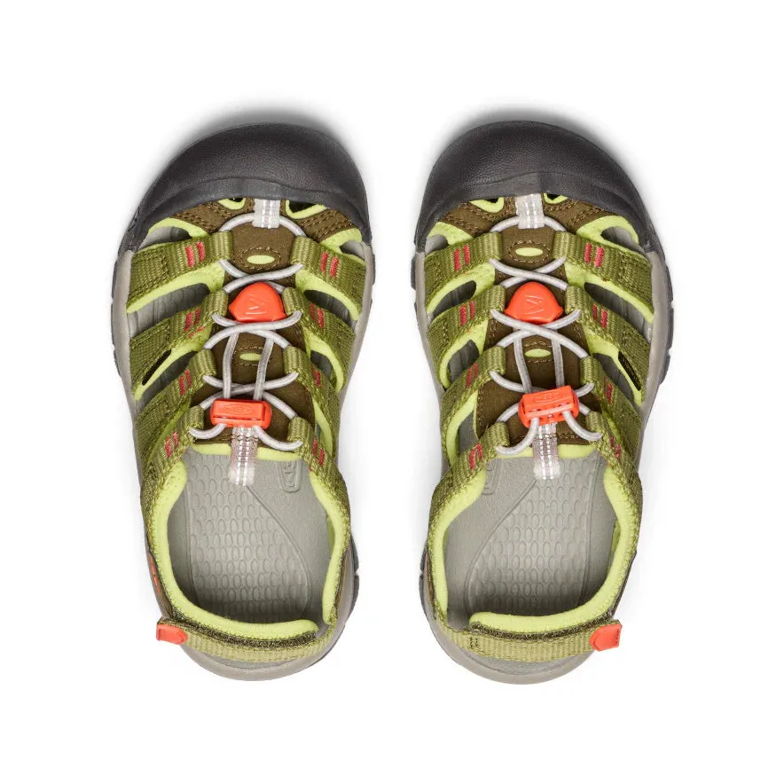 Keen Kids' (Sizes 8-13) Newport Boundless Children's Sandal - Dark Olive/Scarlet Ibis