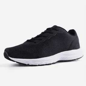 Knixmax Extra Wide Lightweight Women's Running Shoes for Flatfoot Black Sport Shoes with Wide Toe Box