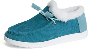 Lausiuoe Snow Boots For Women Cute Fur Lined Classic Fuzzy Fashion Winter Slip On Ankle Booties Fashion Warm Shoes Loafers