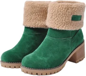 Lausiuoe Snow Boots For Women Wide Width Warm Winter Fuzzy Ankle Booties Cute Silp On Comfortable Casual Fashion Loafers