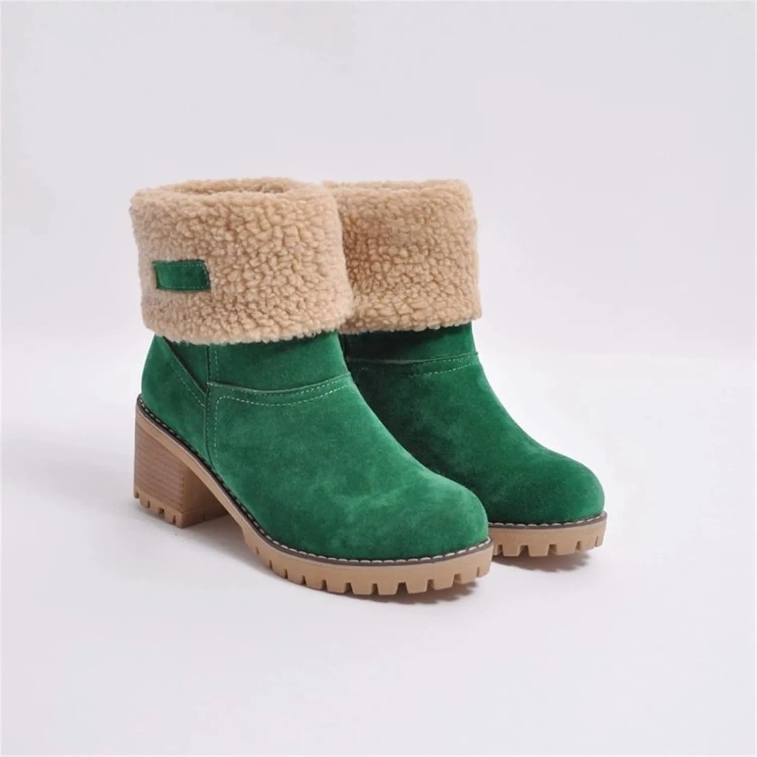 Lausiuoe Snow Boots For Women Wide Width Warm Winter Fuzzy Ankle Booties Cute Silp On Comfortable Casual Fashion Loafers