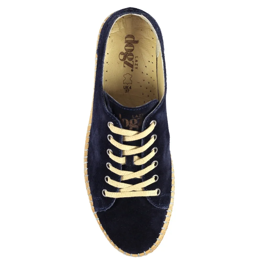 Lazy Dogz Maddison Lace Up Suede Casual Shoe
