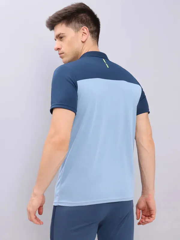 Men Colorblock Relax Fit Polo T-shirt with TECHNO COOL 