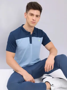 Men Colorblock Relax Fit Polo T-shirt with TECHNO COOL 