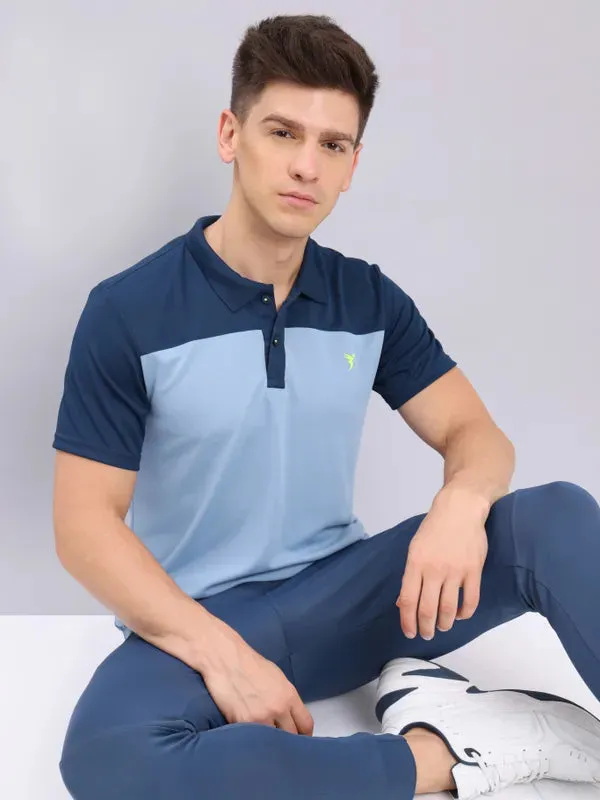 Men Colorblock Relax Fit Polo T-shirt with TECHNO COOL 