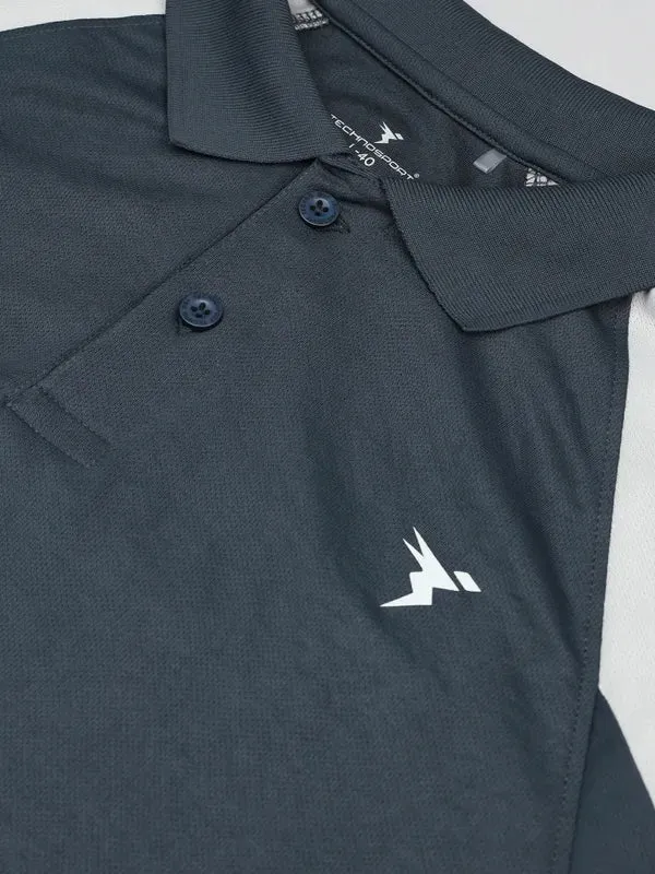 Men Colorblock Slim Fit Polo T-shirt with TECHNO COOL 