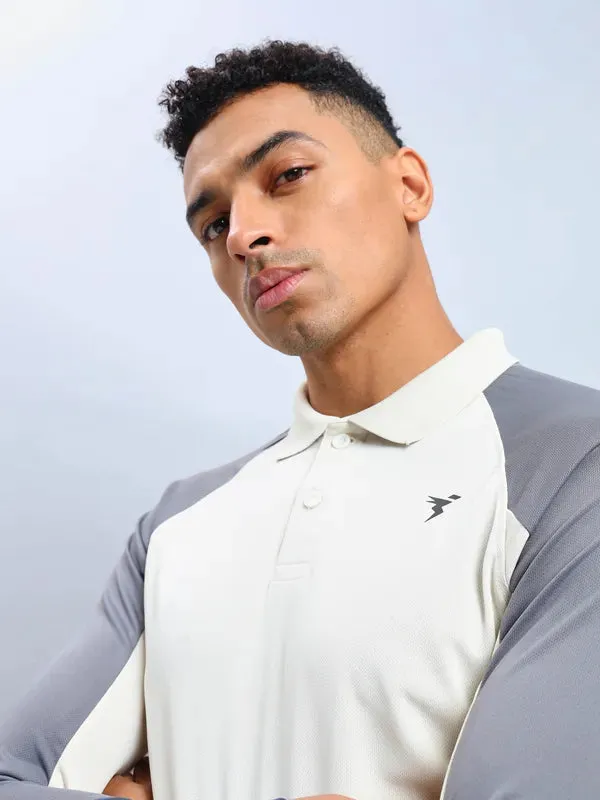 Men Colorblock Slim Fit Polo T-shirt with TECHNO COOL 