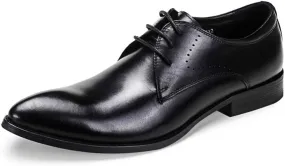 Men's Business Brogue Shoes,Lace Up Formal Dress Shoes Handmade Cowhide Urban Walking Party Wedding Banquet,Black- 40/UK 7/US 7.5