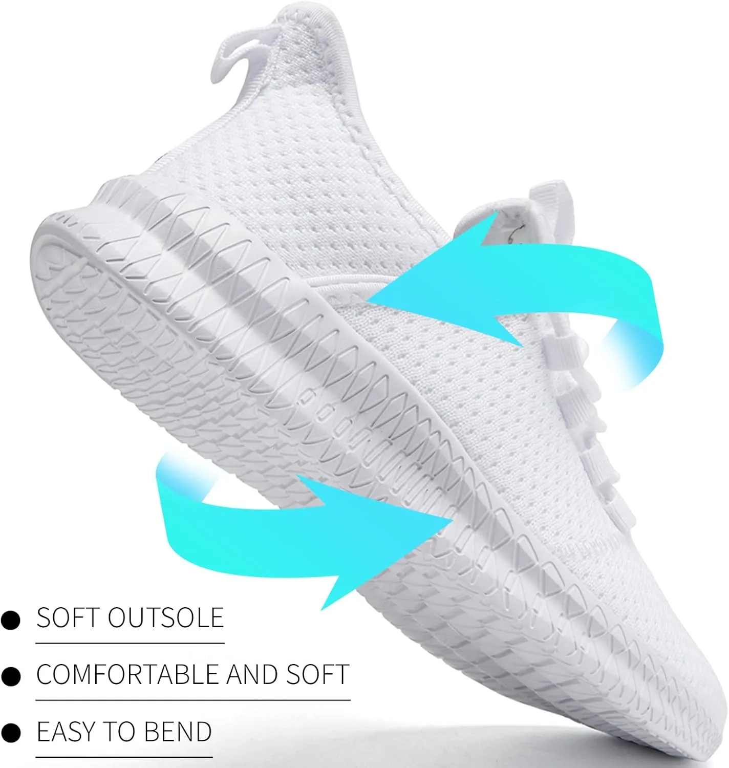 Mens Running Shoes Slip on Tennis Shoes Fashion Sneakers Lightweight Athletic Gym Workout Sneakers Non Slip Walking Sport for Men