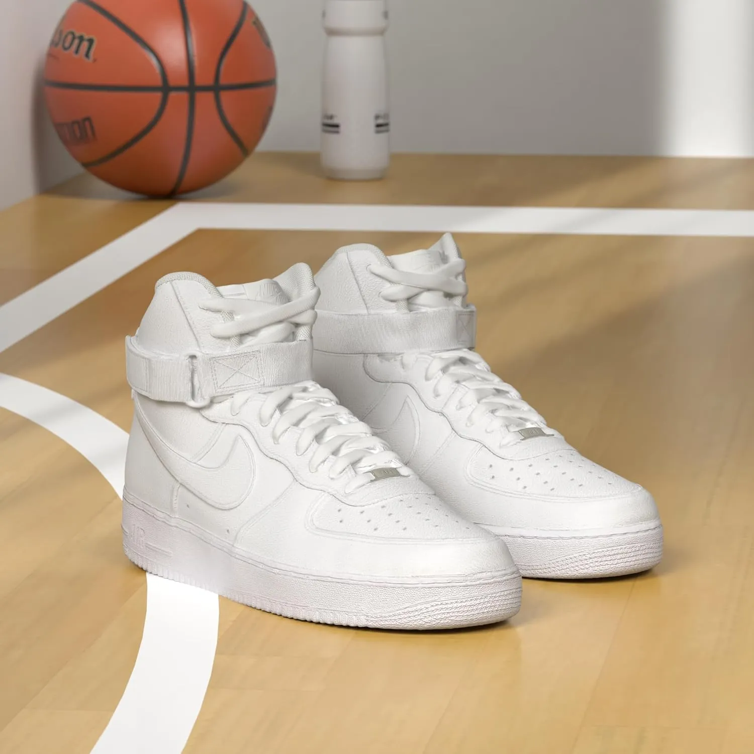 Nike Air Force 1 High '07 Men's Shoes (CW2290-111, White/White)