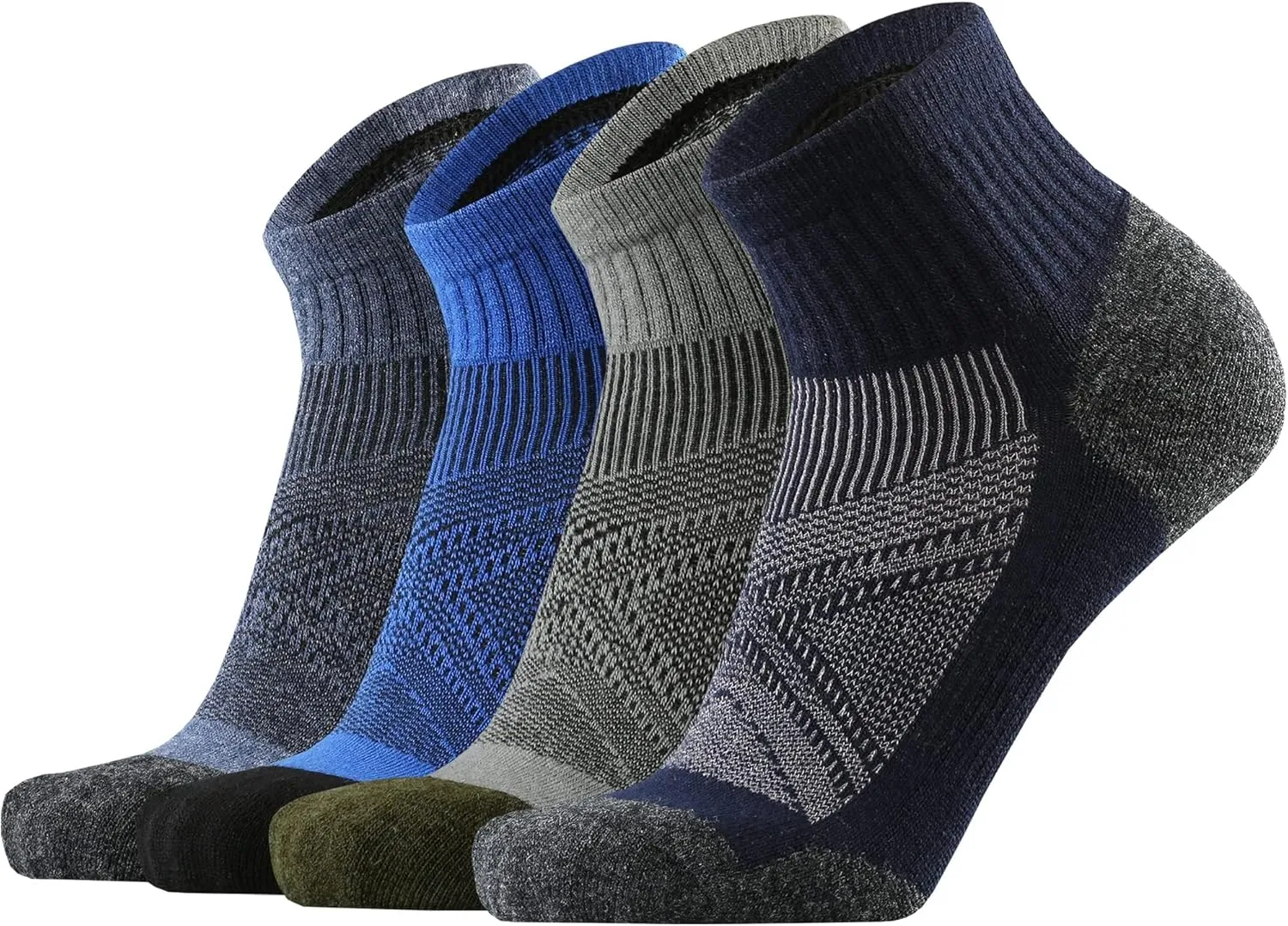 ONKE Merino Wool Low Cut Quarter Socks for Men Outdoor Trail Running Hiking Hiker All Season with Moisture Wicking Control