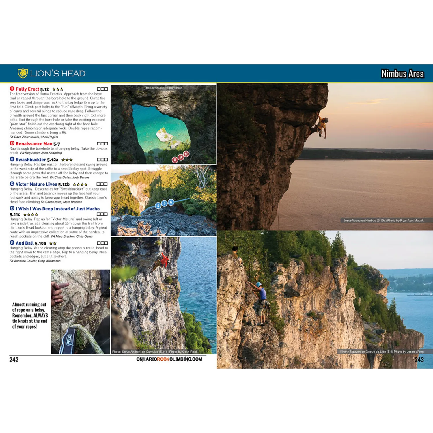 Ontario Rock Climbing : The Best Of Southern Ontario