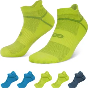 PAPLUS Running Athletic Ankle Socks-5 Pairs, Cushioned Low Cut Anti-Blister Sports Socks for Men Women, Hiking, Walking